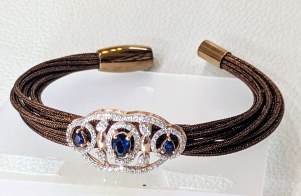 Ladies Bracelet silver {Coper metal rope}
