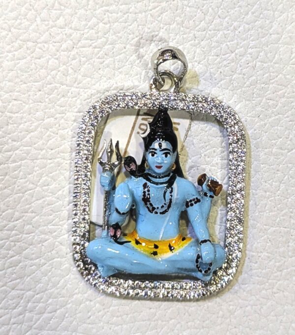 Lord Shiva colour"s pendant 925 sterling silver
