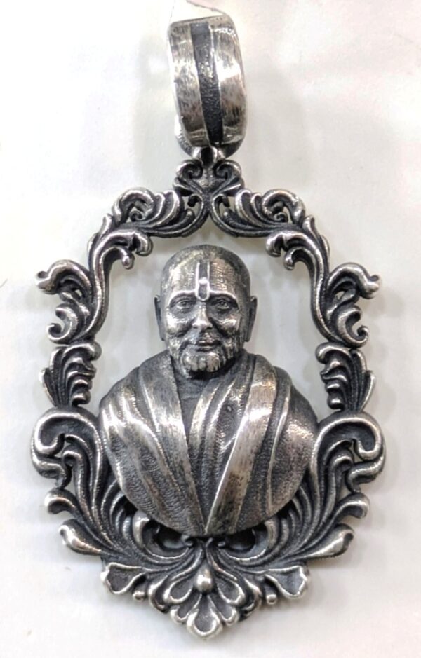 Pramukh swami solid pendant 925 silver